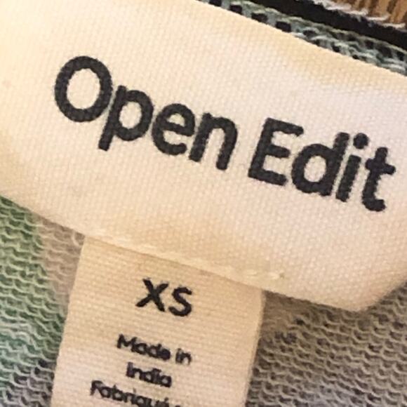 Nordstrom Open Edit Green Pink Black Astract Camo Muscle Tank Top Size XS - Picture 9 of 11